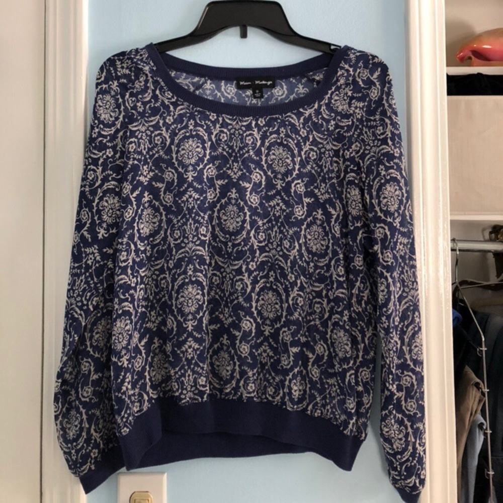 Sheer long sleeve blouse
